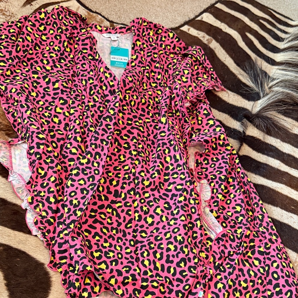 Posh Peanut Pink Leopard Swim Coverup
